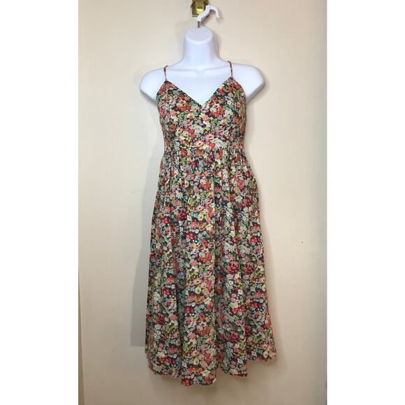 J. Crew Libery Fabric Floral Sundress 00 Cotton - Picture 1 of 10